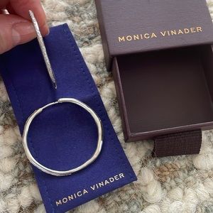 Monica Vinader Diamond Riva Large Hoop Earrings